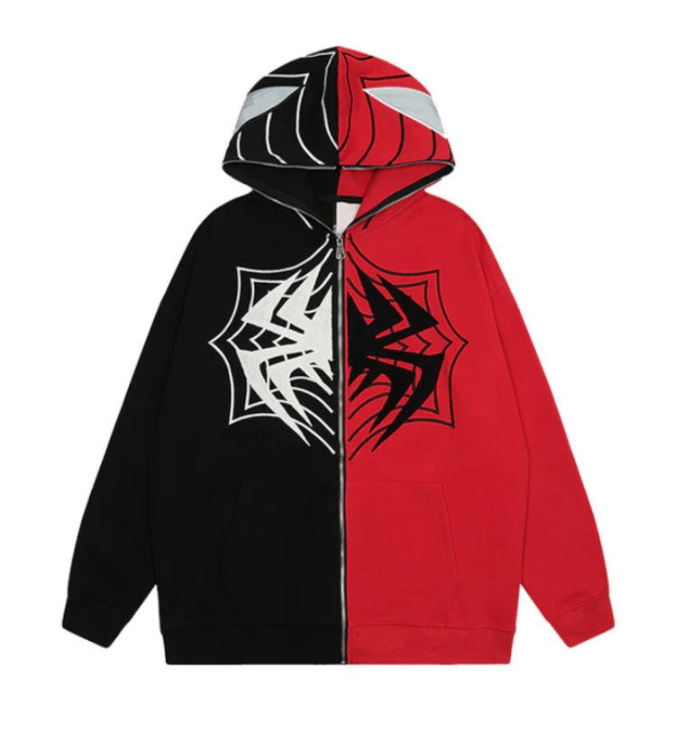 Black and on sale red spiderman hoodie